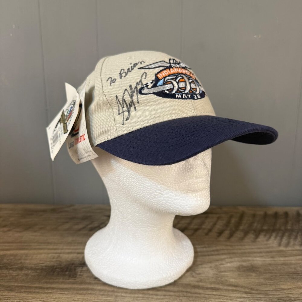 VTG Logo Athletic Indianapolis 2000 Indy 500 Hat Autographed by Steve Knapp
